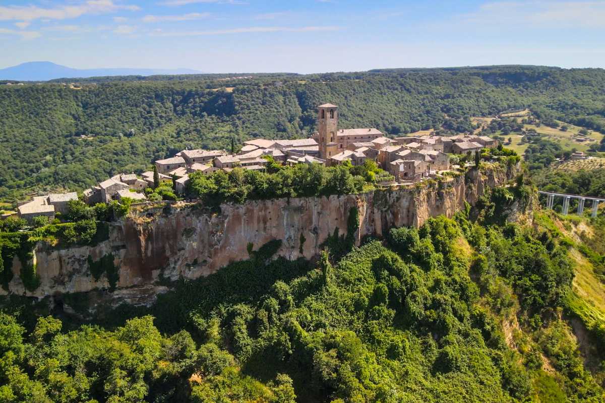 Vista panoramica del quartiere medievale di San Pellegrino a Viterbo