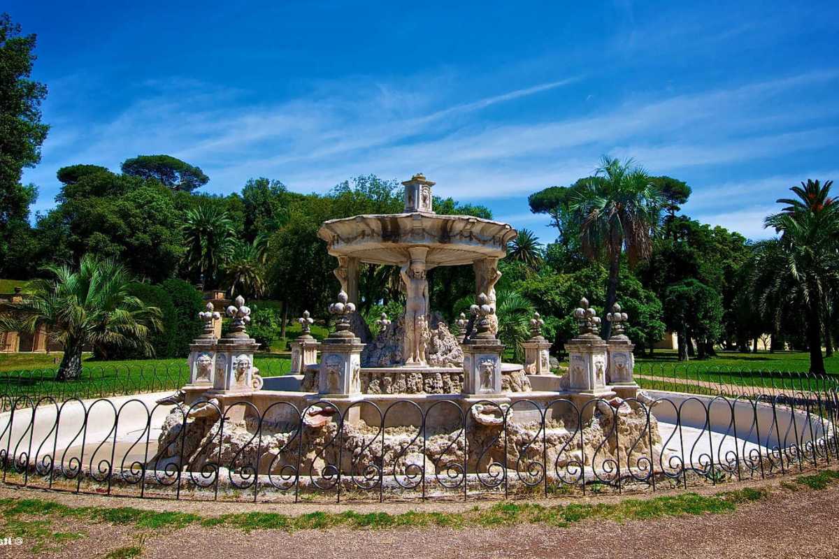 Giardini di Villa Doria Pamphili con giochi d'acqua